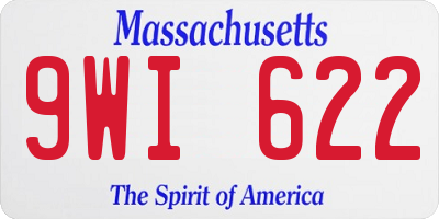 MA license plate 9WI622