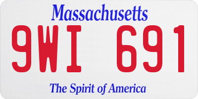 MA license plate 9WI691