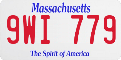 MA license plate 9WI779