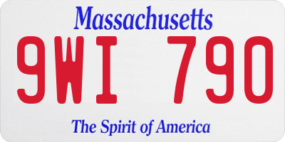 MA license plate 9WI790