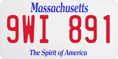 MA license plate 9WI891