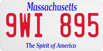 MA license plate 9WI895