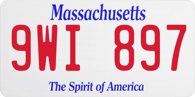 MA license plate 9WI897
