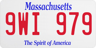 MA license plate 9WI979