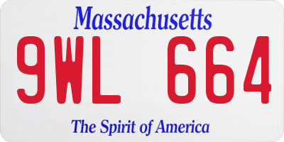 MA license plate 9WL664