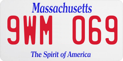 MA license plate 9WM069