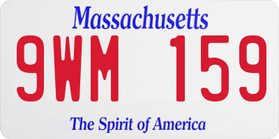 MA license plate 9WM159