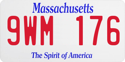 MA license plate 9WM176