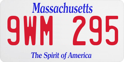 MA license plate 9WM295