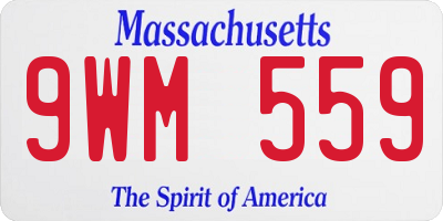 MA license plate 9WM559