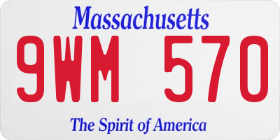 MA license plate 9WM570