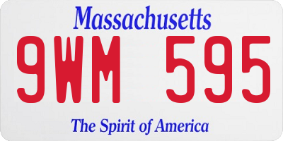 MA license plate 9WM595