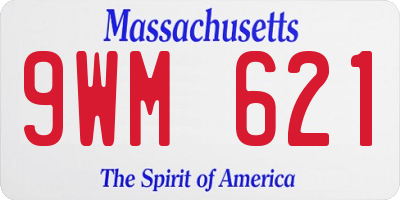 MA license plate 9WM621