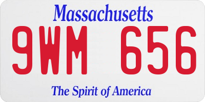MA license plate 9WM656