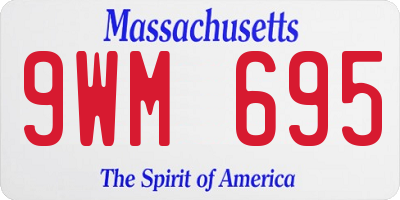 MA license plate 9WM695