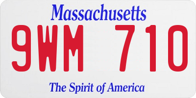 MA license plate 9WM710