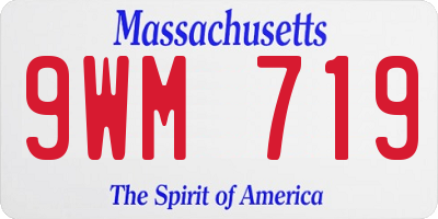 MA license plate 9WM719