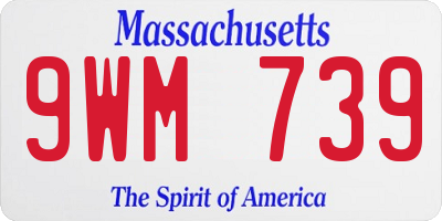 MA license plate 9WM739