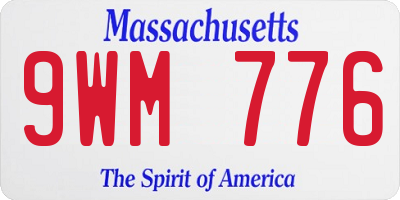 MA license plate 9WM776
