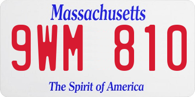 MA license plate 9WM810