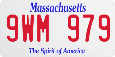 MA license plate 9WM979