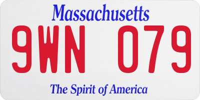 MA license plate 9WN079