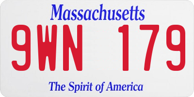 MA license plate 9WN179