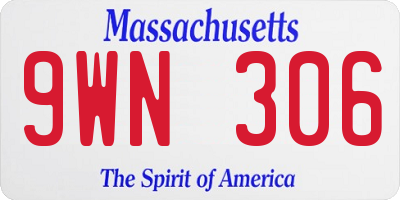 MA license plate 9WN306