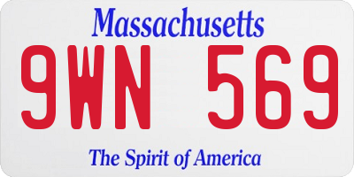 MA license plate 9WN569