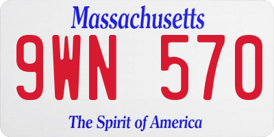 MA license plate 9WN570