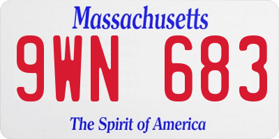 MA license plate 9WN683