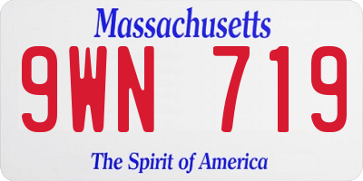 MA license plate 9WN719