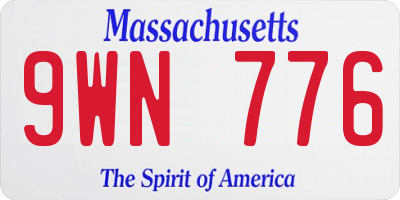 MA license plate 9WN776