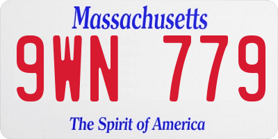 MA license plate 9WN779