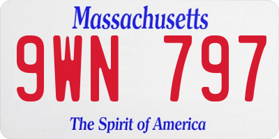 MA license plate 9WN797