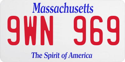 MA license plate 9WN969