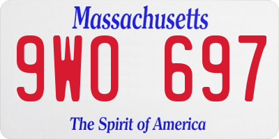 MA license plate 9WO697