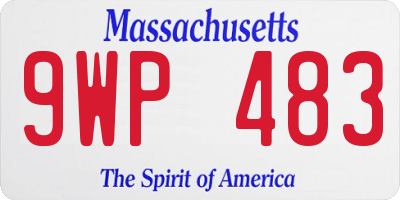 MA license plate 9WP483