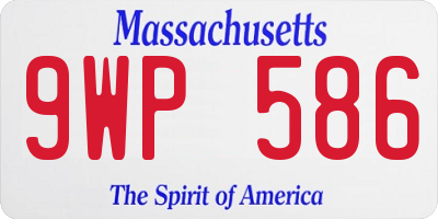 MA license plate 9WP586