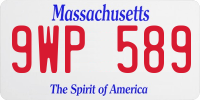 MA license plate 9WP589