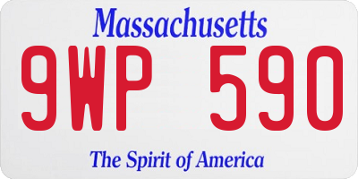 MA license plate 9WP590