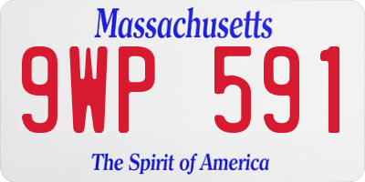 MA license plate 9WP591