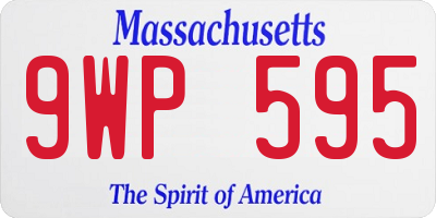 MA license plate 9WP595