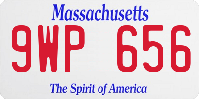 MA license plate 9WP656