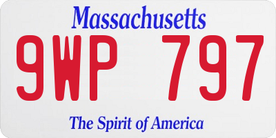 MA license plate 9WP797