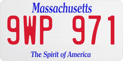 MA license plate 9WP971