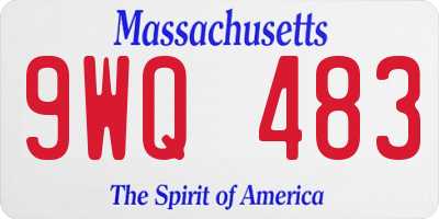 MA license plate 9WQ483