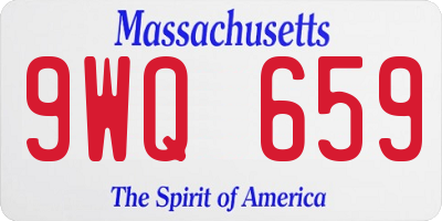 MA license plate 9WQ659