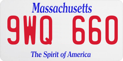 MA license plate 9WQ660