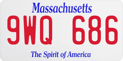 MA license plate 9WQ686